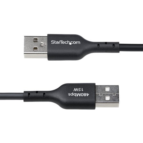 StarTech.com 1ft (30cm) USB-A to USB-C Charging Cable, Charge & Sync, 3A, USB 2.0, TPE Jacket - Black USB Charging Cord