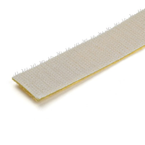 StarTech.com 25ft Hook and Loop Roll - Cut-to-Size Reusable Cable Ties - Bulk Industrial Wire Fastener Tape /Adjustable Fabric Wraps Yellow / Resuable Self Gripping Cable Management Straps
