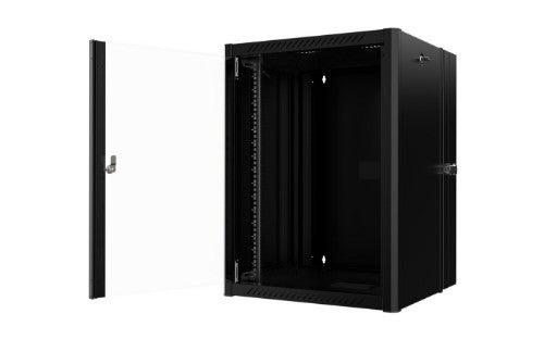 Lanview RWP16U45BL-D rack cabinet 16U Wall mounted rack Black