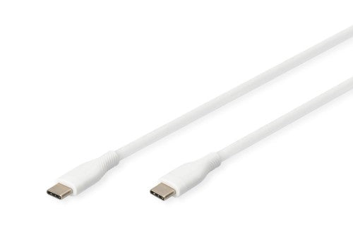 Digitus USB-C silicone connection cable, 0.5m, white