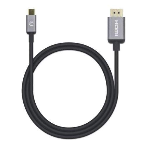 Manhattan USB-C to HDMI Cable, 4K@60Hz, 1m, Black, Male to Male, Three Year Warranty, Equivalent to CDP2HD2MBNL