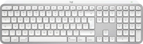 Logitech Master MX Keys S for Mac keyboard Office RF Wireless + Bluetooth QWERTY US International Aluminium, White