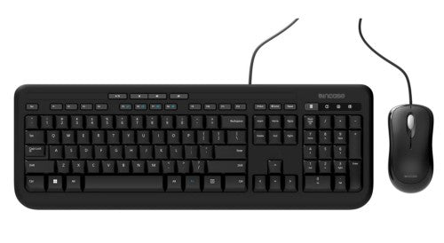 Incase Designed by Microsoft Wired Desktop 600 keyboard Mouse included Universal USB QWERTY UK English Black