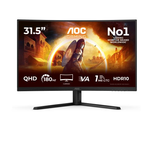 AOC G4 CQ32G4VE computer monitor 80 cm (31.5") 2560 x 1440 pixels Quad HD LCD Black, Grey