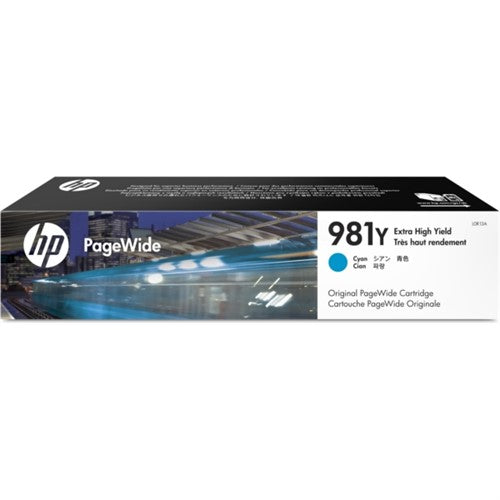 HP L0R13A/981Y Ink cartridge cyan, 16K pages ISO/IEC 19798 183ml for HP PageWide E 58650/556