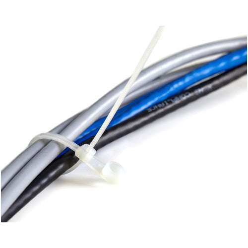StarTech.com 6"(15cm) Cable Ties with Mounting Hole - 1/8"(3mm) wide, 1-1/2"(40mm) Bundle Dia. 40lb(18kg) Tensile Strength, Nylon 66 Self Locking Ties w/Screw Hole, UL Listed, 100 Pack