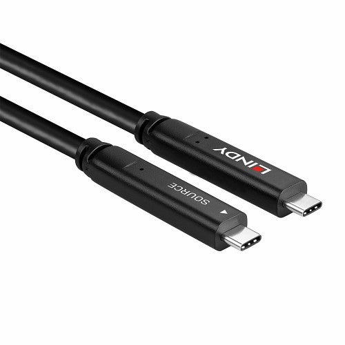 Lindy 8m USB 3.2 Gen 1 and DP 1.4 Type C Hybrid Cable