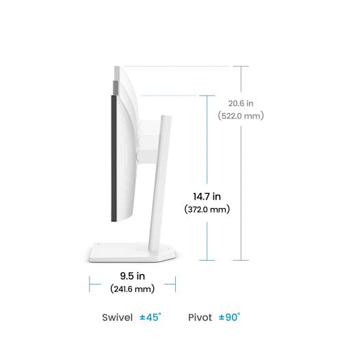 BenQ GW2490TC computer monitor 61 cm (24") 1920 x 1080 pixels Full HD LED Black, White