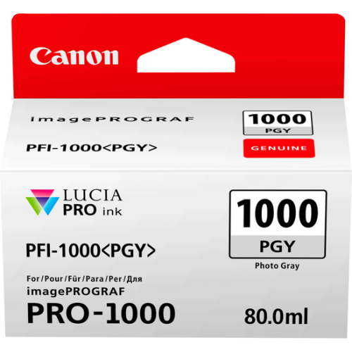 Canon 0553C001/PFI-1000PGY Ink cartridge photo gray, 3.17K pages 80ml for Canon Pro 1000