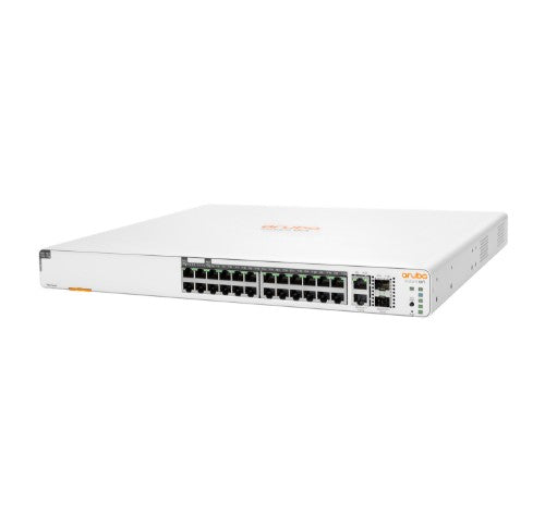 HPE Aruba Networking Aruba Instant On 1960 24G 20p Class4 4p Class6 PoE 2XGT 2SFP+ 370W Managed L2+ Gigabit Ethernet (10/100/1000) Power over Ethernet (PoE) 1U