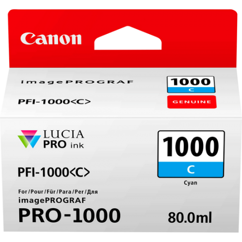 Canon 0547C001/PFI-1000C Ink cartridge cyan, 5.03K pages 80ml for Canon Pro 1000