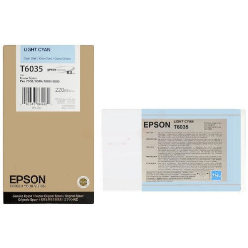 Epson C13T603500/T6035 Ink cartridge light cyan 220ml for Epson Stylus Pro 7800/7880