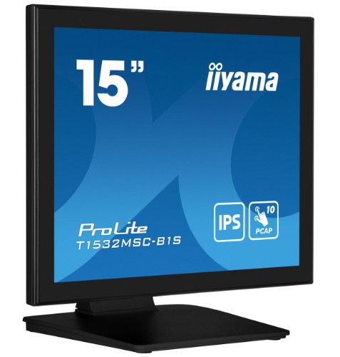 iiyama ProLite T1532MSC-B1S computer monitor 38.1 cm (15") 1024 x 768 pixels XGA LCD Touchscreen Black