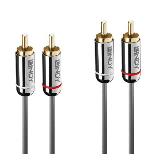 Lindy 1m Dual Phono Audio Cable, Cromo Line