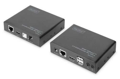 Digitus 4K HDMI HDBaseT™ 2.0 KVM extender set, 100 m