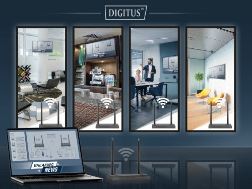 Digitus 4K Wireless HDMI KVM Extender Set, 150 m