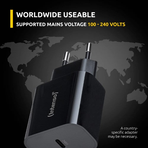 Intenso Power Adapter W20C, 20W, USB-C port, black