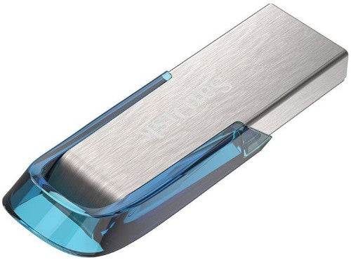 SanDisk Ultra Flair USB flash drive 64 GB USB Type-A 3.2 Gen 1 (3.1 Gen 1) Blue, Silver