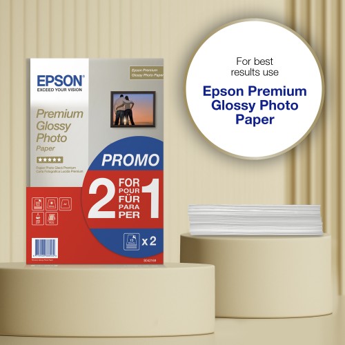 Epson A4 Premium Glossy Photo Paper 255gsm, 30 sheets