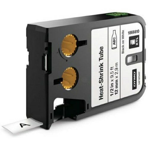 Dymo 1868810 Shrink tubing black on white 12mm x 2,7m for Dymo Rhino XTL-300/500
