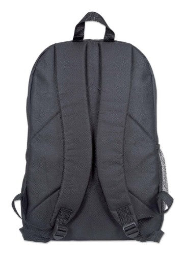Manhattan Knappack Backpack 14.1", Black, LOW COST, Lightweight, Internal Laptop Sleeve, Accessories Pocket, Padded Adjustable Shoulder Straps, Water Bottle Holder, Three Year Warranty