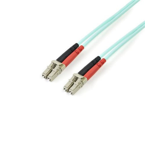 StarTech.com 3m (10ft) LC/UPC to LC/UPC OM4 Multimode Fiber Optic Cable, 50/125µm LOMMF/VCSEL Zipcord Fiber, 100G, Low Insertion Loss - LSZH Fiber Jumper Cord