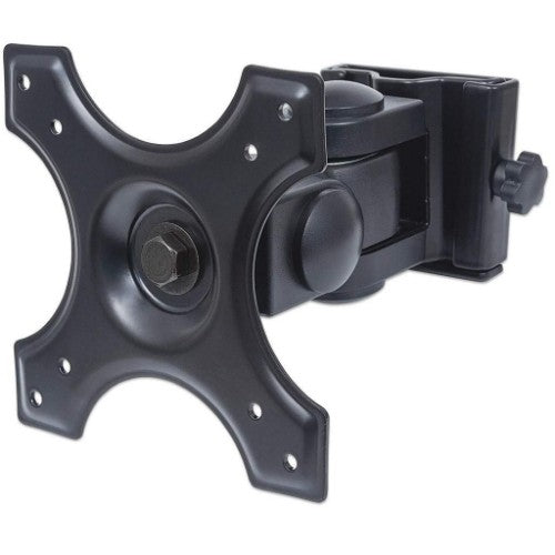 Manhattan Wall Mount for TV & Monitors (Tilt and Swivel 2 pivots), For screens 13" to 27", VESA compatability: 75x75mm and 100x100mm - check the dimensions of the four mounting holes on back of screen to ensure it fits, Max 12kg, Black, Bracket
