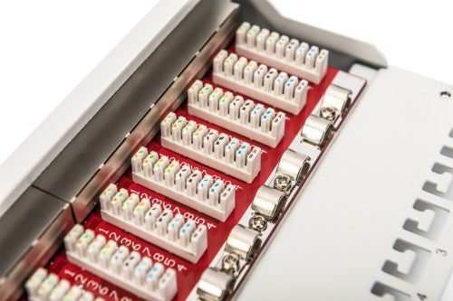 Digitus CAT 6A Patch Panel, shielded, 12-Port, 1HE, 10", grey