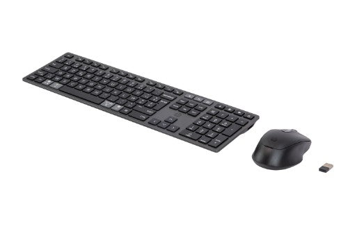 HP 720 Multi-Device Rechargeable Wireless and Mouse Combo keyboard Mouse included Home USB + Bluetooth AZERTY Belgian Black