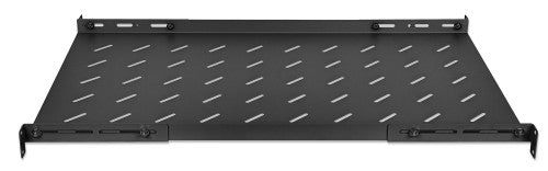 Intellinet 19" Fixed Shelf (adjustable), 1U, 750mm shelf depth, 750 to 950mm adjustable rail depth, Max 20kg, Black, Lifetime warranty