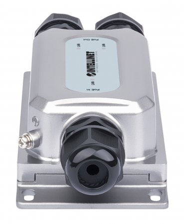 Intellinet 2-Port Outdoor Vandalproof Gigabit PoE++ Extender, Two 30 W Ports, Extends PoE up to 100 m (328 ft.), 60 W Power Budget, IEEE 802.3bt (4PPoE) Compliant, IP67 Waterproof, IK10-rated, Metal Housing