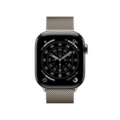 Apple Watch Series 11 GPS + Cellular 42mm Natural Titanium Case with Natural Milanese Loop