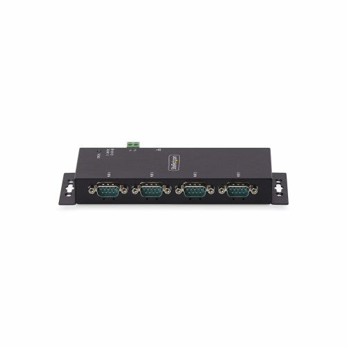 StarTech.com 4-Port Serial to Ethernet Adapter, IP Serial Device Server For Remote RS232 Devices, Wall/DIN Rail Mountable, Metal Housing, RJ45 LAN to DB9 Serial Converter