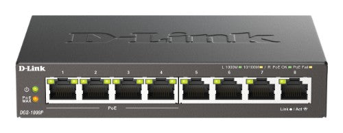 D-Link 8-Port Gigabit PoE Unmanaged Desktop Switch