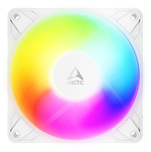 ARCTIC Freezer P12 Pro Reverse A-RGB (White) - 120 mm A-RGB PWM Fan with Cable Splitter