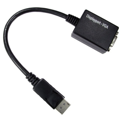 Cables Direct Display Port - VGA m/f 0.15 m VGA (D-Sub) DisplayPort Black