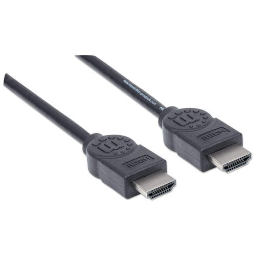 Manhattan HDMI 4K@30Hz Cable with Ethernet, 5m, Male to Male, Black, Ultra HD 4k x 2k, Fully Shielded, Gold Plated Contacts, Lifetime Warranty, High Speed, Equivalent to HDMIMM15HS (except 40cm longer)