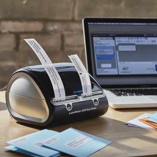 DYMO LabelWriter 450 Twin Turbo Label Maker | Direct Thermal Label Printer | Fast 71 Label-per-Minute Printing of LabelsBarcodes & More | Computer Connection | For Home & Office