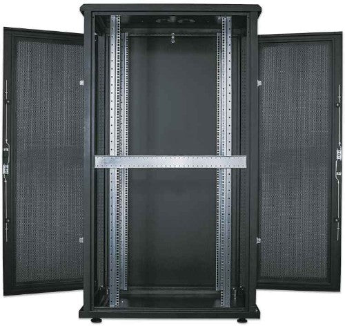 Intellinet 19" Server Cabinet - Free Standing, 42U, 800x1000mm (width x depth), Black, Flatpack, Max 1500kg, Multi-Point Door Lock, One Lock Per Side Panel, Usable Depth 123 to 773mm, IP20 rated, Rack, Steel