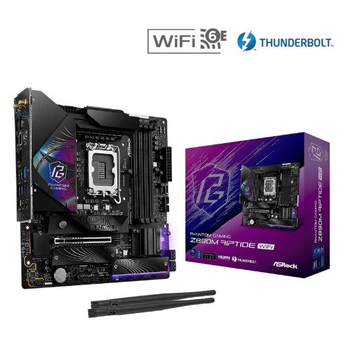 Asrock Phantom Gaming Z890M Riptide WiFi Intel Z890 LGA 1851 (Socket V1) micro ATX