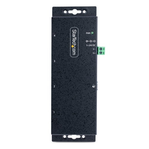 StarTech.com 4-Port Industrial USB 3.0 5Gbps Hub, Rugged USB Hub with ESD Protection, DIN/Wall/Desk Mountable USB-A Hub, USB Expander w/Locking Ports, Heavy Duty - TAA