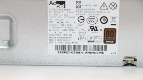 Lenovo 00PC780 power supply unit 180 W Silver