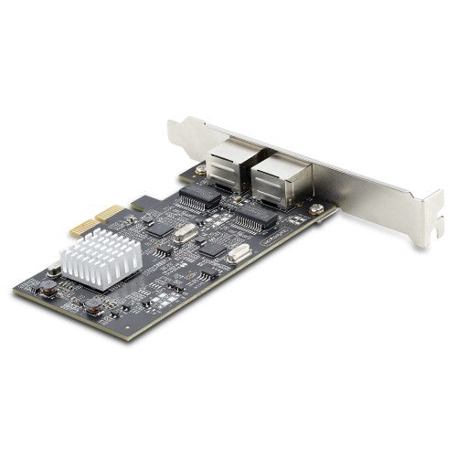 StarTech.com 2-Port 2.5Gbps NBASE-T PCIe Network Card, Intel I225-V, Dual-Port Computer Network Card, Multi-Gigabit NIC, PCI Express Server LAN Card, Desktop Ethernet Interface