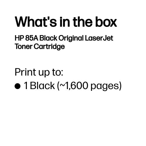 HP CE285A/85A Toner cartridge black, 1.6K pages ISO/IEC 19752 for HP Pro P 1100