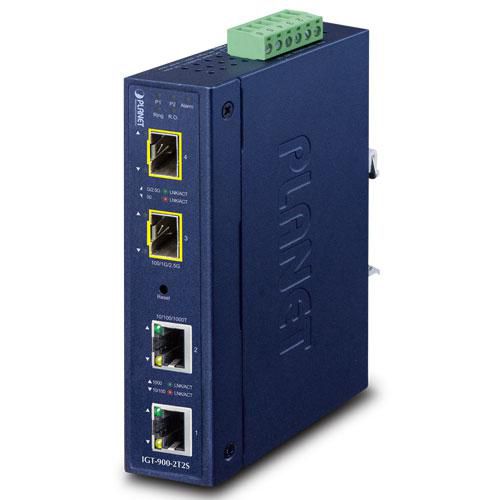 PLANET Industrial 2-Port network media converter Blue