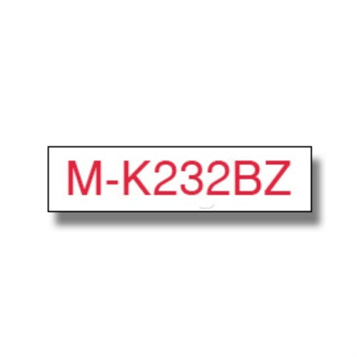 Brother MK-232BZ DirectLabel red on white 12mm x 8m for Brother P-Touch M 9-12mm