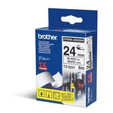 Brother TZE-S251 DirectLabel black on white extra strong Laminat 24mm x 8m for Brother P-Touch TZ 3.5-24mm/HSE/36mm/6-24mm/6-36mm