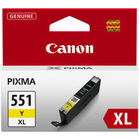 Canon 6446B001/CLI-551YXL Ink cartridge yellow high-capacity, 695 pages 274 Photos 11ml for Canon Pixma IP 8700/IX 6850/MG 5450/MG 6350/MX 725
