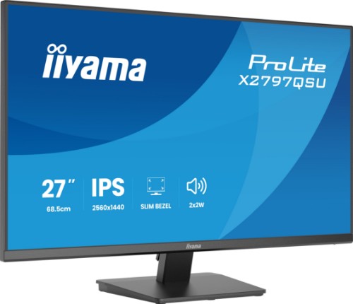 iiyama ProLite X2797QSU-B1 computer monitor 68.6 cm (27") 2560 x 1440 pixels Quad HD LED Black