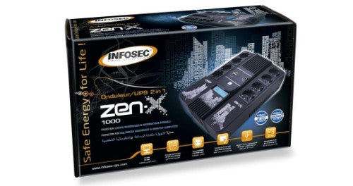 Infosec Zen-X 1000 uninterruptible power supply (UPS) Line-Interactive 1 kVA 600 W 8 AC outlet(s)